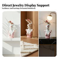 Tabletop Necklace Display Bust Fashion-Inspired Jewelry Display Bust Sculpted Mannequin Jewelry Holder Decorative