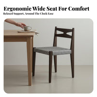Wabi-Sabi Design Wood Frame Woven Chair Japanese aesthetic Dining Room Seating Vintage Look Home Furnishing Breathable spinerest for Restaurant Owners, Interior Designers, Homeowners, Kitchen, Study, Bedroom, Balcony