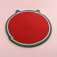 Woven Cat Scratching Mat Easy to Clean Cotton Rope Cat Scratcher All-Season