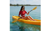 Front Fastener Single-Piece Bathing Suit Close-Fitting Zip Front Single-Piece Swimsuit Short Sleeve Sun Guard 4-Way Stretch