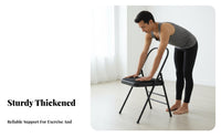 Multi-Functional Iyengar Mind-Body Practice Chair Heavy-Duty Frame Iyengar Auxiliary Chair Foldable Design Mind-Body Practice Inversion Stool Stable and Long-Lasting for Seniors, Home Gym, Meditation