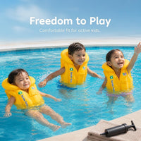 Kids' Inflatable Swim Vest with Buoyancy, Anti-Flip Design for Ages 3+, Swimming Aid