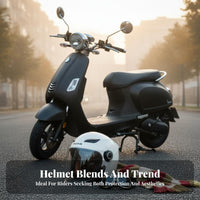 Helmet 3C Certified Half Face Helmet Warm Lining Shielded Headwear for Women, Commuters, Winter, Commuting, City Riding