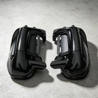 Motorcycle Lower Fairing with Speaker Enclosures Black Lower Fairing with Speaker Enclosures Glossy for Front Guard Mounting