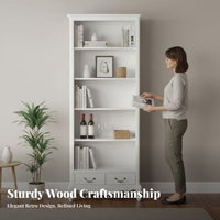 Vintage & design Narrow Hutch Cabinet Freestanding bookshelf Space-Saving Design shelving individual individual Two-Door Cupboard for Book Lovers, Apartment Dwellers, Living Room, Home Office, Bedroom, Hallway
