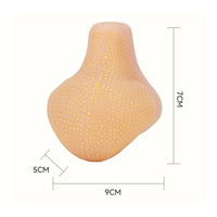Textured Nose-Shaped Stress Toy Squeezable Silicone Press Toy Attachable Skin-Tone Stress Reliever Reusable