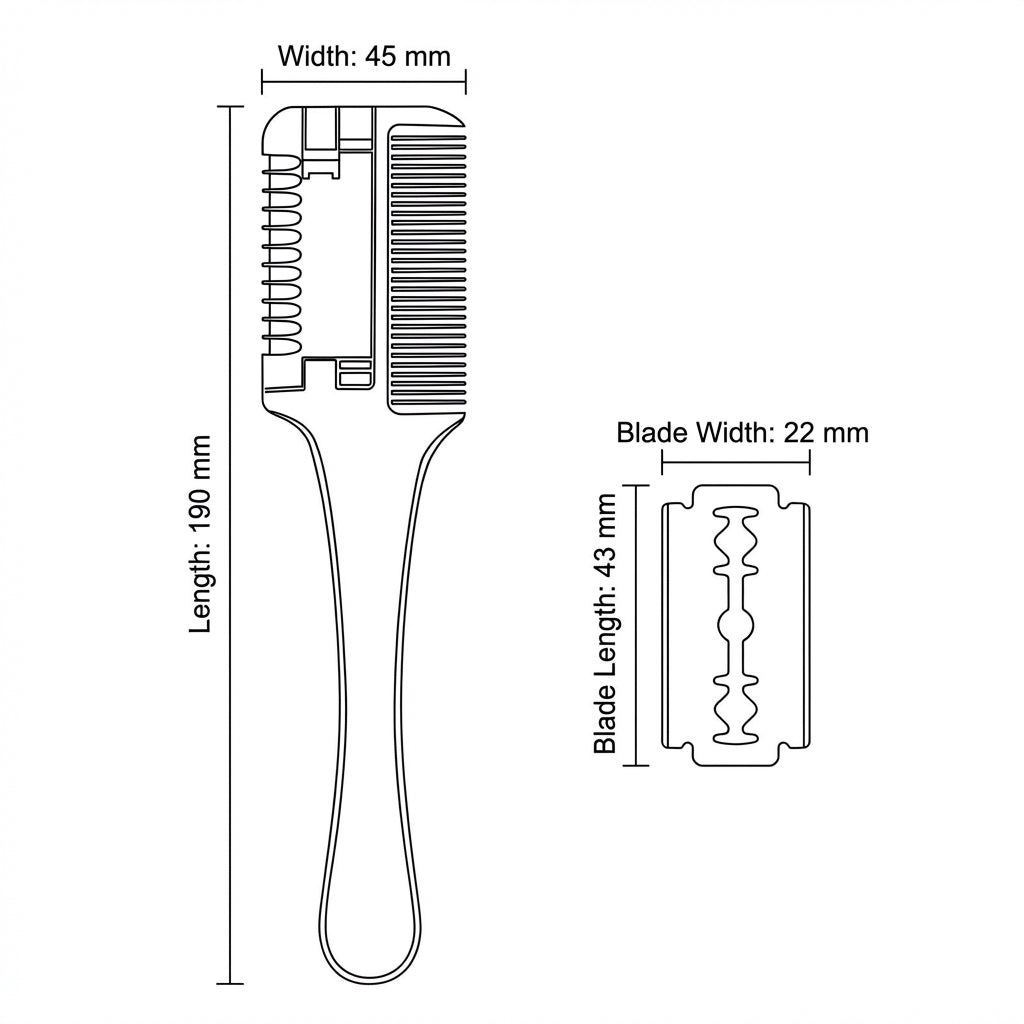Professional Texturizing Comb for Barbers Self Haircut, Hair Thinning Cutting Fringe Tool for Home Salon Styling