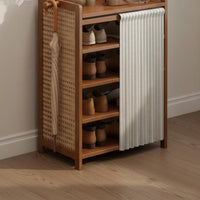 Space-Saving Multi-Tier Shoe Rack Minimalist Design Vertical Shoe Cabinet Dustproof Entryway Furniture Easy Assembly for Hallway, Apartment, Closet
