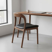 Solid Wood Dining Chair Fully Assembled Nordic Style Kitchen Chair for Home Office