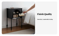 Nordic design Narrow Ribbon-Form Stand Space-Saving Nightstand adaptable Use Side Table Minimalist Design for Apartment Dwellers, Students, Homeowners, Bedroom, Small Spaces, Living Room, Hallway