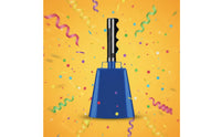 Cowbell with Handle Finish Steel Cowbell with Handle Non-Slip Handheld Cheering Bell for Sports Fans, Kids, Parties