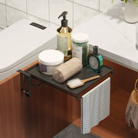 Foldable Cabinet Door Shelf Detachable Hanging Countertop Extender over the Door Storage Rack Versatile for Bathroom