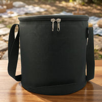 Sports Storage Bag with Shoulder Strap Zippered Cylindrical Gear Bag with Zipper Portable Multifunctional for Athletes, Gym