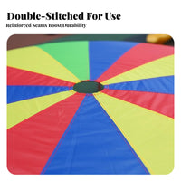 Parent-Child Interaction Whack-a-Critter Parachute Game Indoor & Outdoor Use Rainbow Play Parachute with Holes Teamwork Building Kids Cooperative Game Mat Bright Colors for Preschoolers, Parents, Kindergarten, Early Education Centers, Playgrounds