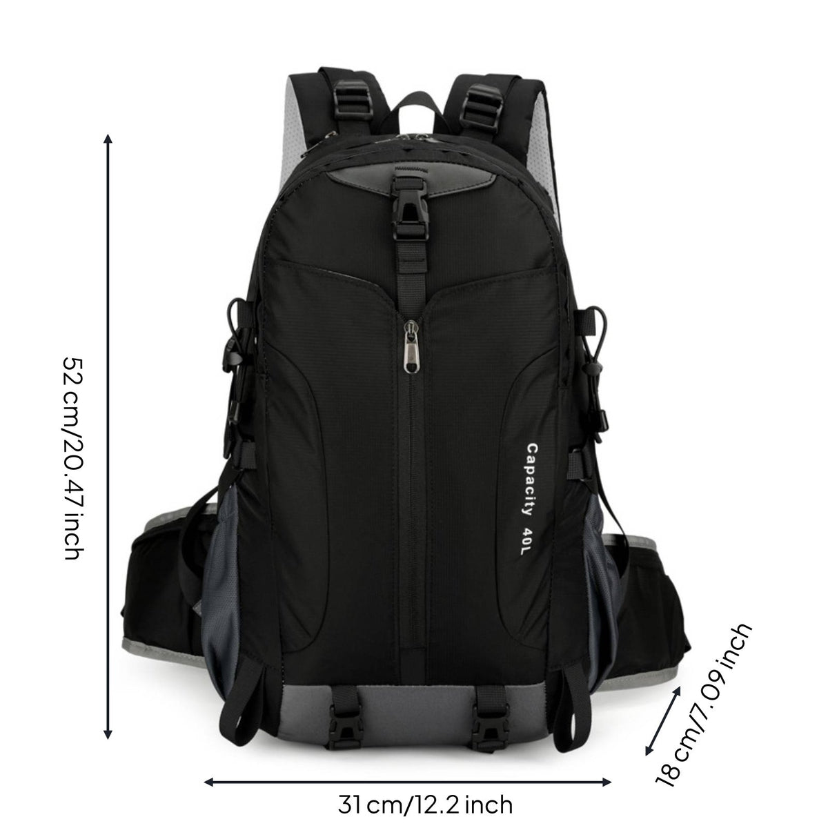 40L Hiking Backpack Water Repellent Mountaineering Rucksack Multi-Layer Storage Large Capacity Travel Backpack for Hikers, Journeyers