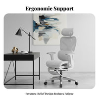 Ergonomic Mesh Chair with Headrest Reclining Spinerest Rotate Seat Sturdy Duty Safety Certified for Remote Workers