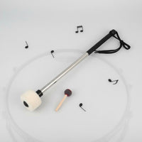 Non-Slip Grip Felt Head Bass Drum Mallet Wrist Strap Marching Band Drum Beater Wool Felt Mallet for Percussionists, Drummers, Stage Performance, Music Practice