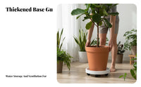 Plant Pot Base with Wheels Water Reservoir Wheeled Plant Saucer Sturdy Wheeled Planter Saucer for Gardeners, Homeowners, Indoor, Outdoor, Living Room