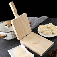 Solid Wood Dumpling Wrapper Press Homemade Dumpling Skin Press Easy to Use for Beginners