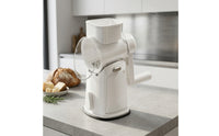 5-Blade Manual Countertop Rotary Drum Cutter Space-Saving Mandoline Cutter with Suction Base for Meal Prep