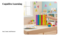 Educational Color Sorting Stacking Rings Hand-Eye Coordination Educational Counting Toy Develops Fine Manual Skills for Toddlers