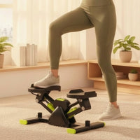 V-Shaped Stepper with Cords Low-Impact Hydraulic Stepper with Resistance Bands Portable Step Machine for Apartment