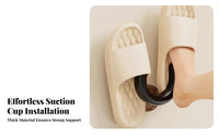 Wall Mounted Slipper Rack Water Draining U-Shaped Slipper Simple Hook Installation Drill Shoe Hanger for Renters, Homeowners, Washroom, Behind Door