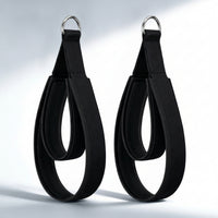 Woven Pilates Strap with D-Rings Heavy-Duty Double Loop D-Fastener Strap Non-Slip Portable for Stretch Studio