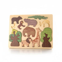 Early Learning Woodland Creature Peg Matching Game Easy Grip Wooden Creature Matching Matching Game Shape Sorting Wooden Stacking Toy Child-Centered-Inspired for Preschool