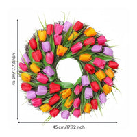 Artificial Flower Wreath Lively Colors Flower Wreath Vivid Tint Interior Decoration for Fireplace