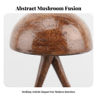 Abstract Toadstool Person Statue Artistic Walking Toadstool Figurine for Bedroom