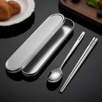 Travel Utensils for On-the-Go, Durable Camping Cutlery Set Made of 316L Metal Alloy, Perfect for University, Office & Outings
