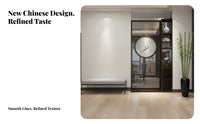 Chinese Design Entryway Screen Modern Minimalist Entryway Divider Cabinet Multi-Functional Freestanding Lattice Partition Cabinet for Renters, Bedroom