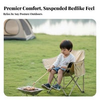 Foldable Design Collapsible Moon Chair Lightweight Padded Moon Chair No Assembly Required Portable Seating Includes Carry Bag for Outdoor Enthusiasts, Anglers, Picnickers, Fishing, Picnics, Backyard, Sporting Events