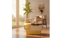 Corridor Cat litter box litter box with Grate Floor Stain Resistant Pet Supply for Indoor