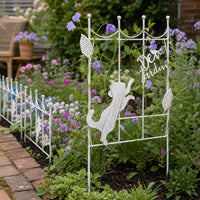 Decorative Iron Art Garden Fence Panel for Climbing Plants and Home Decor