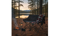 Foldable Portable 2 Seater Chair Oxford Material Double Camping Chair With Carry Bag Folding Loveseat Heavy Duty for Couples, Campers, Beach, Garden, Patio, Picnic