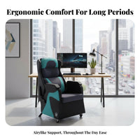 Sofa-Like Comfort Integrated Gaming Station Reclining Esports Seat High spine supportrest Computer Chair Ergonomic Design for Internet Cafe Owners, Office Workers, Students, Arcades, Desk Work, Study, Bedroom