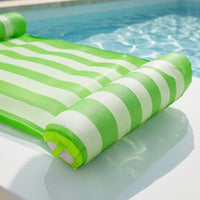 Lounging Inflatable Water Lounge Foldable Floating Lounge Bed for Pool