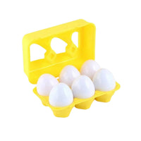 6 Pieces Shape Matching Eggs Early Education Educational Ovoid Game Color Sorting Ovoid Set Interactive Learning Great Easter
