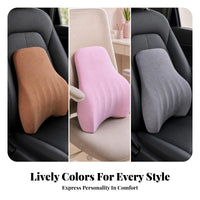 Skin-Friendly Car Support Cushion Flannel-Like Ergonomic Support Pillow Soft Cover Ergonomic Backrest Pillow Pain Relief