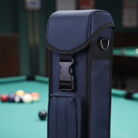 Portable 8-Hole Cue Case Shielding 6-Hole Cue Tube Zippered Adjustable Shoulder Strap for Tournament