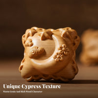 Yew Wood Pendant Carved Wooden Hand Piece Boho Style Wooden Necklace Pendant Floral & Adornment