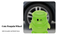 4 Pieces Luminous Penguin Valve Cap Cute Design Luminous Tire Stem Cap Easy To Install Cartoon Animal Wheel Valve Cover for Motorcycle Riders, Outdoor