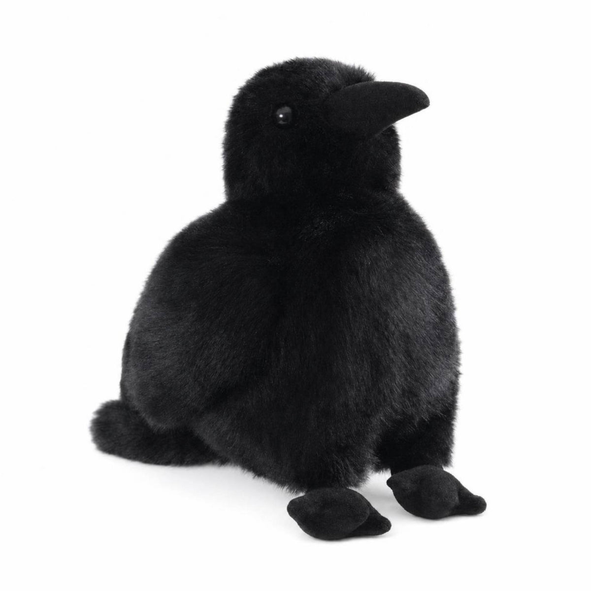 Crow Stuffed Toy Soft-Feathered Crow Doll Stuffed Soft and Fuzzy Bird Doll for Bedroom, Desk