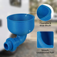 RV Water Inlet Funnel Curved-Spout RV Water Tank Funnel Easy-Connect Wide-Mouth for Campers, Travel Trailers, Campgrounds