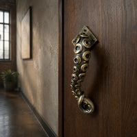 Resin Tentacled Creature Handle Sculptural Steampunk Door Handle Looped End