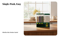 Moisture-Proof Multi-Compartment Grain Dispenser Sealed Compartments Divided Dry Food Storage Container Removable Dividers