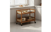 Rolling Storage Cart Space Saving Multi-Tier Storage Trolley Heavy Duty Multi-Tier Kitchen Trolley for Living Room, Washroom, Office