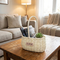 Hand-Woven Paper Rope Basket Handmade Paper Rope Basket Versatile for Interior Decorators, DIY Enthusiasts, Living Room, Entryway, Weddings